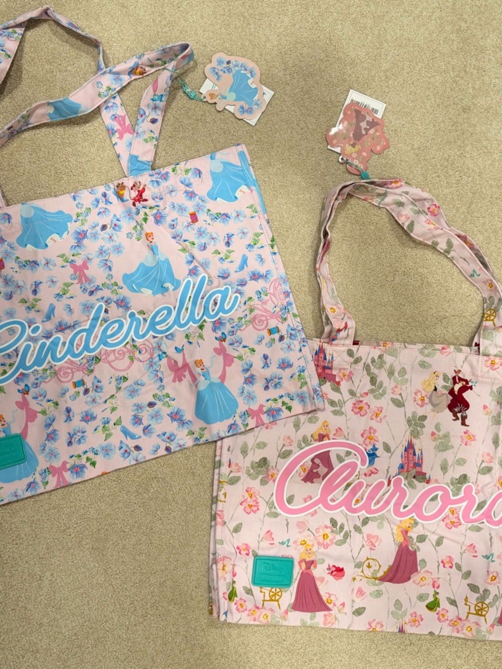 Cinderella & Aurora Posh Peanut Princess Tote Bag Bundle NWT